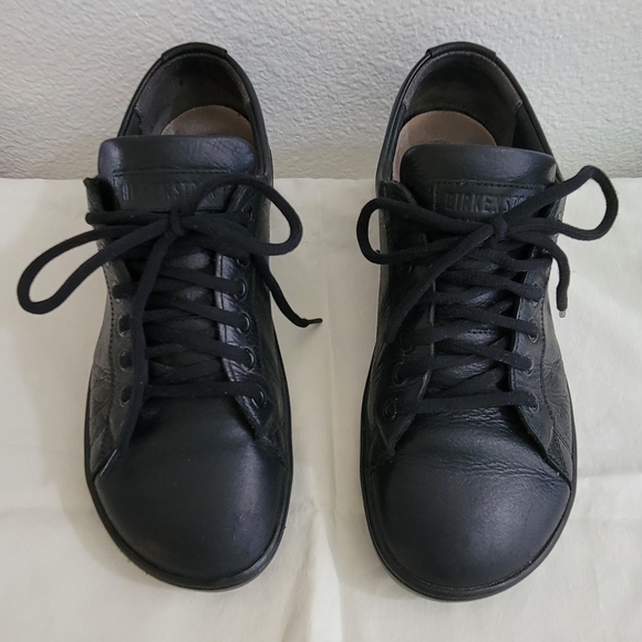 Black Leather Birkenstock Arran Unisex Sneakers 40R - Picture 1 of 8